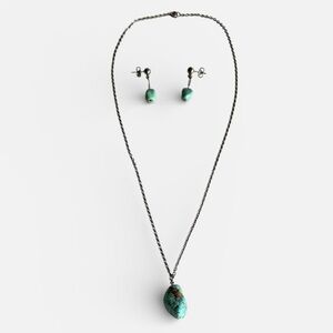Vintage Turquoise Necklace And Earring Set